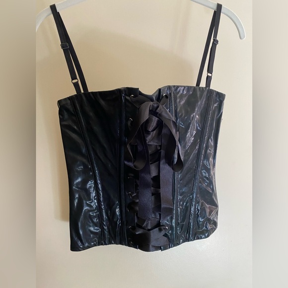 NWT Vintage D & G Dolce & Gabbana Black Bustier Top Size 40 - Picture 3 of 16